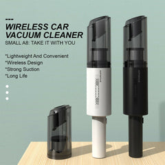 Wireless 6000Pa Car Vacuum Cleaner - Powerful Handheld Duster - White