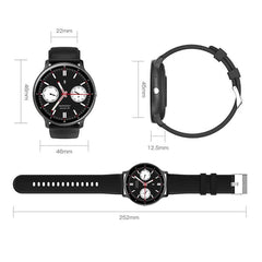 Waterproof Smartwatch with 1.39 inch Touchscreen Black