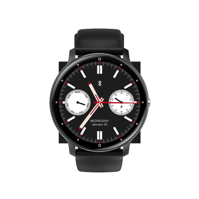 Waterproof Smartwatch with 1.39 inch Touchscreen Black