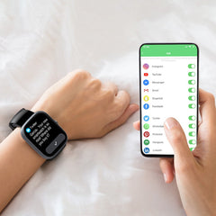 Water-Resistant Bluetooth Smart Watch with Heart Rate Tracker