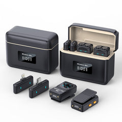 Dual-Receiver Wireless Microphone - iPhone Android Video Recording