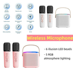 Bluetooth Karaoke Speaker with Handheld Mic - Wireless Home KTV