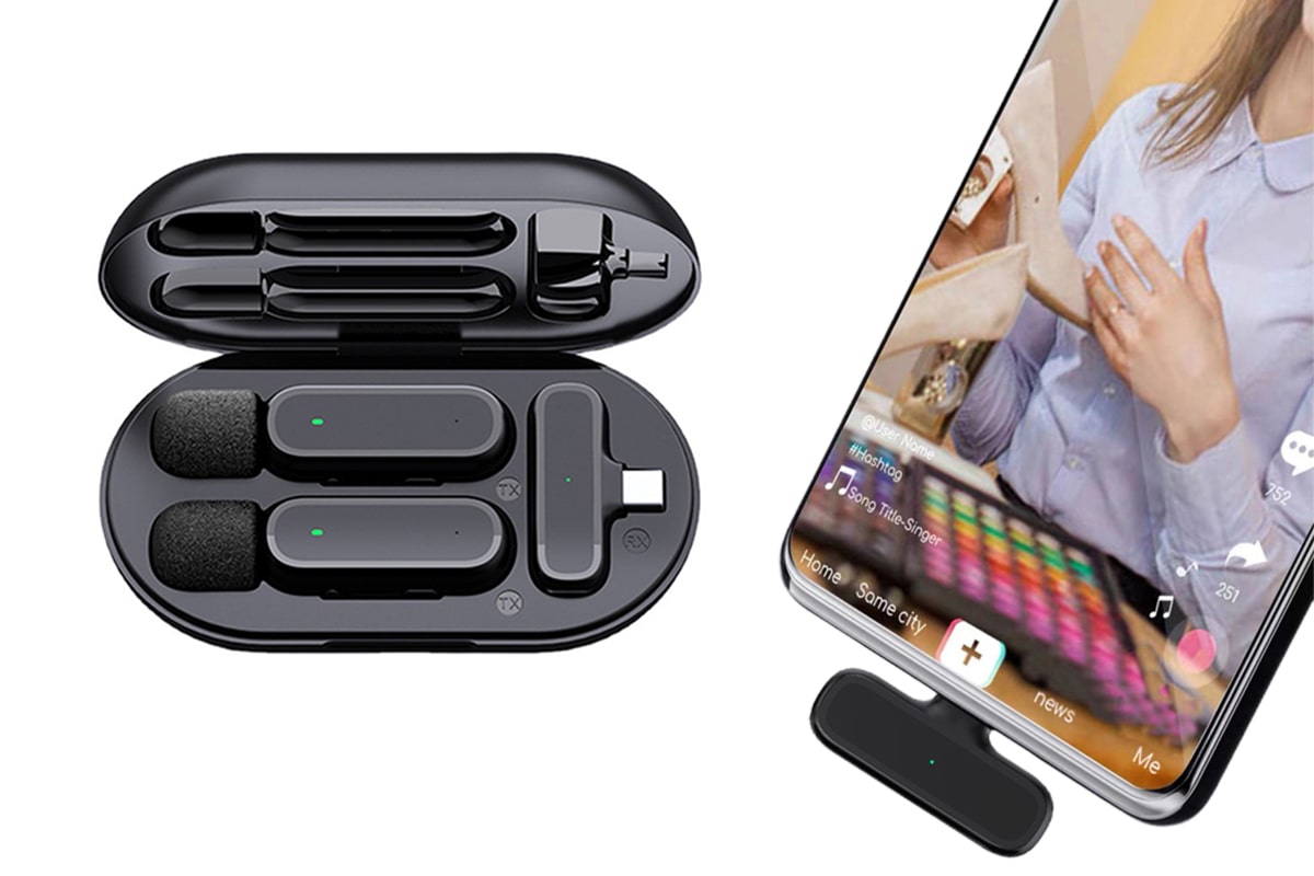Wireless Lavalier Microphone - Type-C for iPhone iPad Phone Tablet