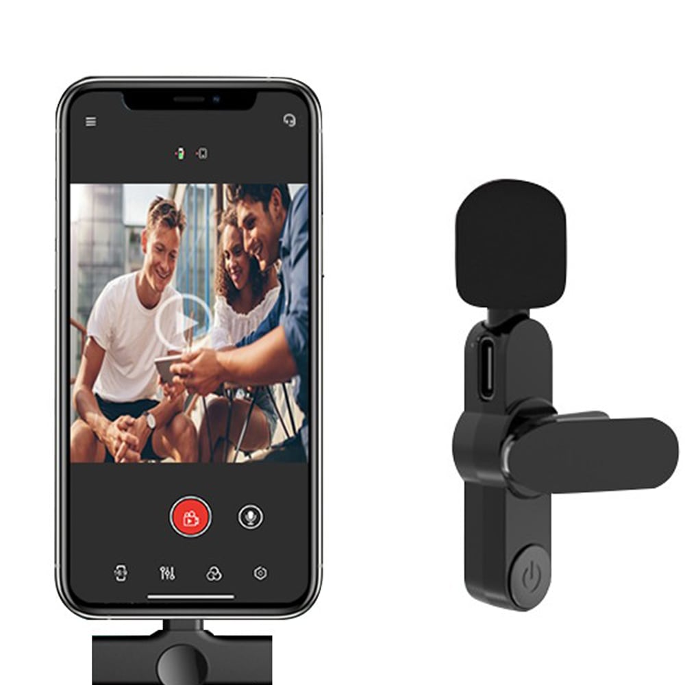 Wireless Lavalier Microphone - Portable Audio Video Recording Mic
