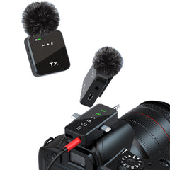 Wireless Lavalier Microphone Set - Noise Reduction for Phone Camera PC