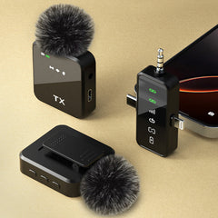 Wireless Lavalier Microphone Set - Noise Reduction for Phone Camera PC