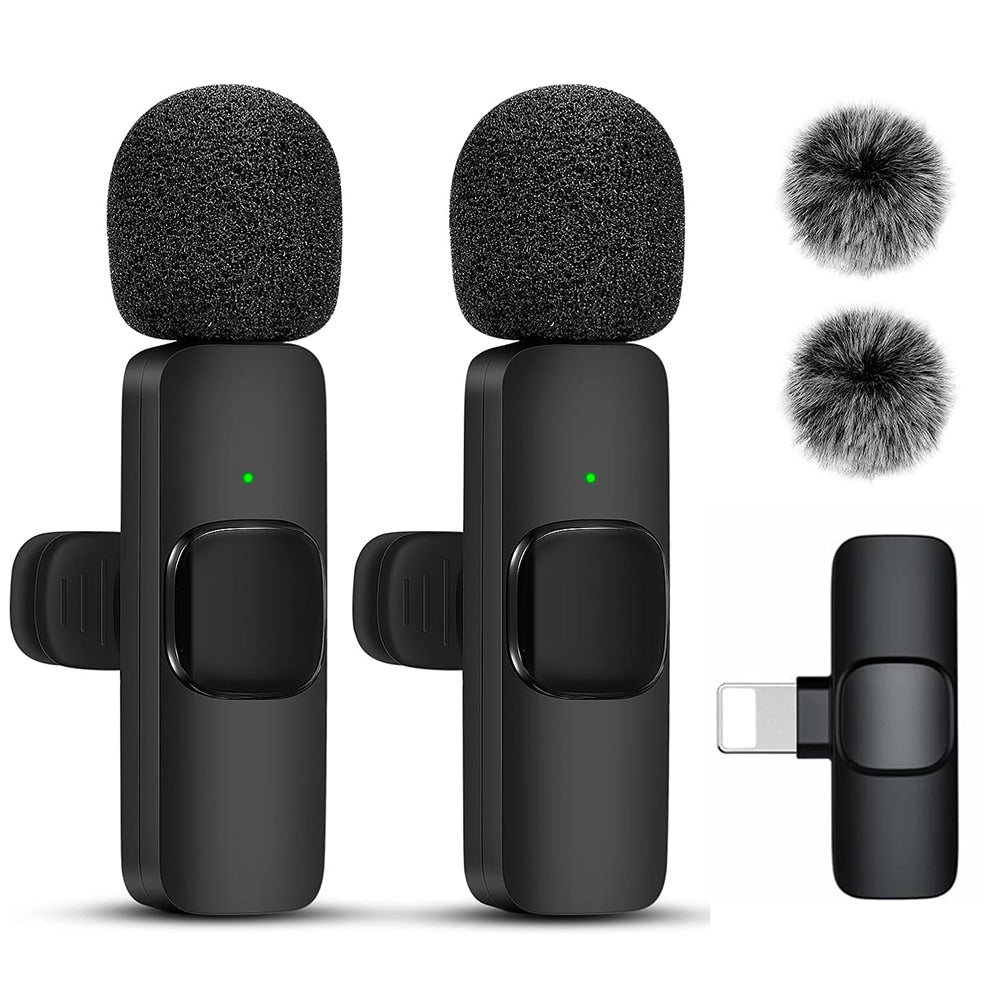 Wireless Lavalier Microphone - iOS Video Recording Mini Mic