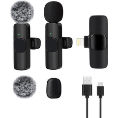 Wireless Lavalier Microphone - iOS Video Recording Mini Mic