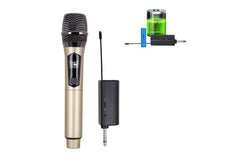 Gold Wireless Handheld UHF Microphone System for Karaoke
