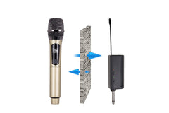 Gold Wireless Handheld UHF Microphone System for Karaoke