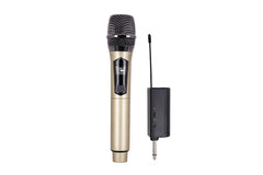 Gold Wireless Handheld UHF Microphone System for Karaoke