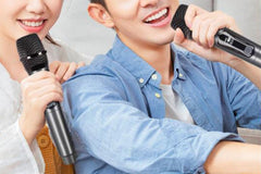 Gray Wireless Handheld UHF Microphone System for Karaoke