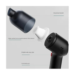 Wireless Mini Vacuum Cleaner - Strong Suction Low Noise for Car and Home