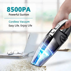 Wireless Cyclone Vacuum Cleaner - Rechargeable for Car and Pet Hair