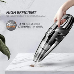 Wireless Cyclone Vacuum Cleaner - Rechargeable for Car and Pet Hair