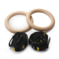 Adjustable Wooden Gymnastic Rings Set for Home Fitness Training