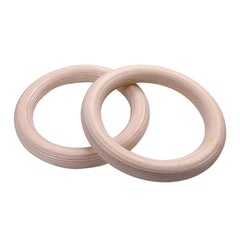 Adjustable Wooden Gymnastic Rings Set for Home Fitness Training