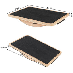 Wooden Balance Board for Fitness Yoga Pilates Max Load 159KG