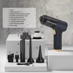 Wireless Car Vacuum Cleaner - Strong Suction Handheld Vac