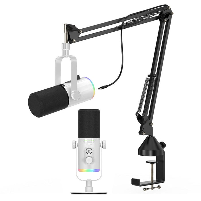 XLR/USB RGB Microphone for PC Gaming Podcast Streaming