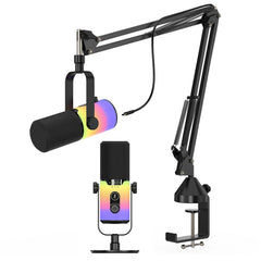XLR/USB RGB Dynamic Microphone - Style 3 for PC Gaming Podcast