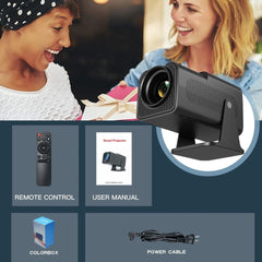 Portable 4K Android 12.0 Mini WiFi Projector for Home Use