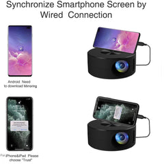 Portable Mini Projector - HD LED USB Powered Wired Connection